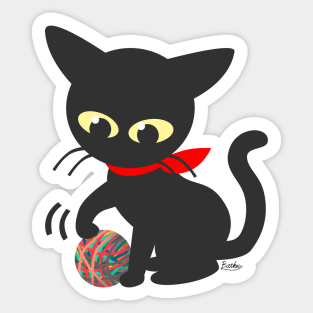 Playing with the ball Sticker